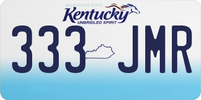 KY license plate 333JMR
