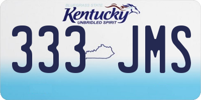 KY license plate 333JMS