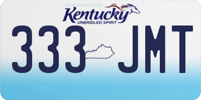 KY license plate 333JMT
