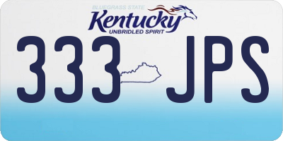 KY license plate 333JPS