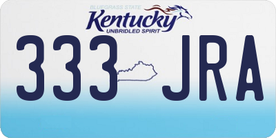 KY license plate 333JRA