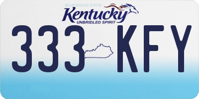 KY license plate 333KFY