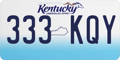 KY license plate 333KQY