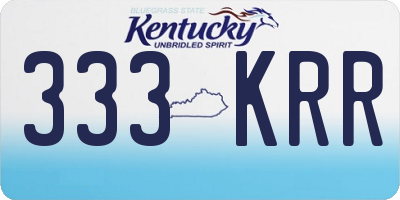 KY license plate 333KRR