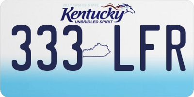 KY license plate 333LFR