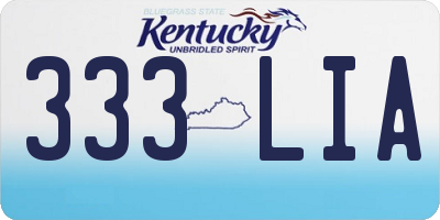 KY license plate 333LIA