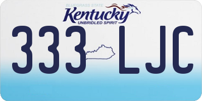 KY license plate 333LJC