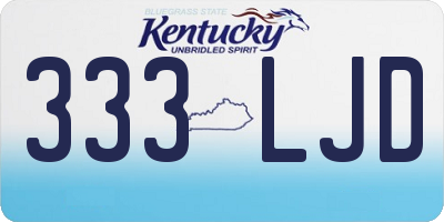 KY license plate 333LJD