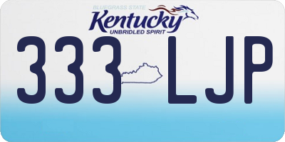 KY license plate 333LJP