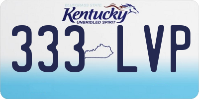 KY license plate 333LVP