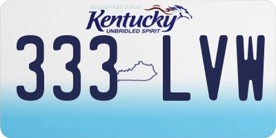 KY license plate 333LVW