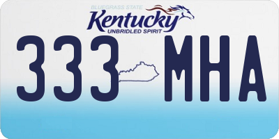 KY license plate 333MHA