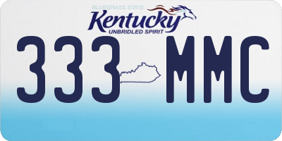 KY license plate 333MMC