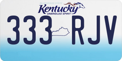 KY license plate 333RJV