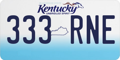 KY license plate 333RNE