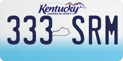 KY license plate 333SRM