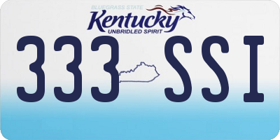 KY license plate 333SSI