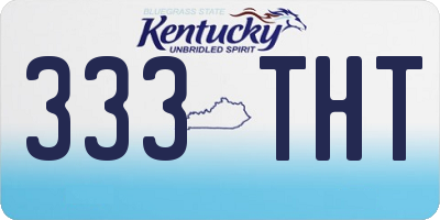 KY license plate 333THT