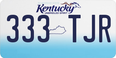 KY license plate 333TJR