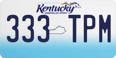 KY license plate 333TPM