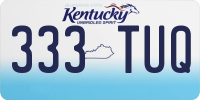 KY license plate 333TUQ