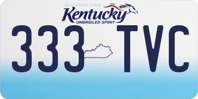 KY license plate 333TVC
