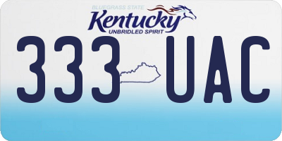 KY license plate 333UAC