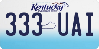 KY license plate 333UAI