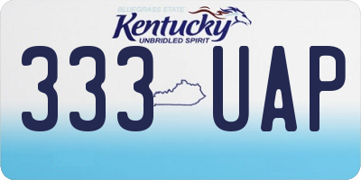 KY license plate 333UAP
