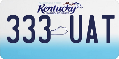 KY license plate 333UAT