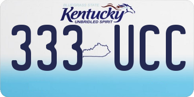 KY license plate 333UCC