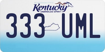 KY license plate 333UML