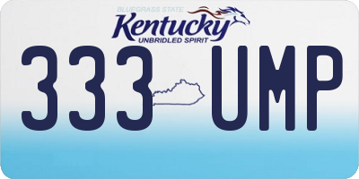 KY license plate 333UMP