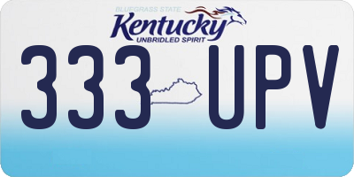 KY license plate 333UPV