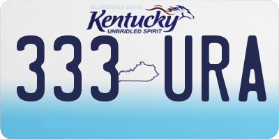 KY license plate 333URA