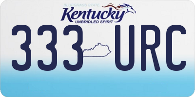 KY license plate 333URC