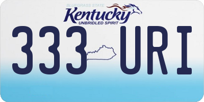 KY license plate 333URI