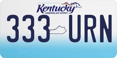 KY license plate 333URN