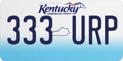 KY license plate 333URP