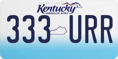 KY license plate 333URR