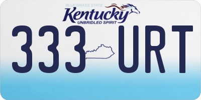 KY license plate 333URT