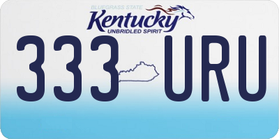 KY license plate 333URU