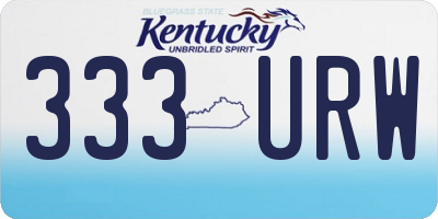KY license plate 333URW