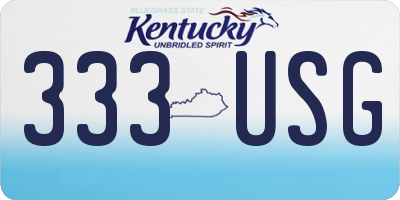 KY license plate 333USG