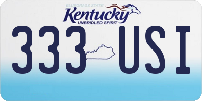 KY license plate 333USI