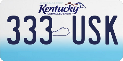 KY license plate 333USK