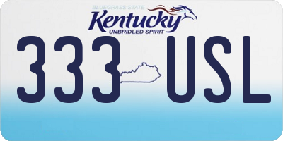 KY license plate 333USL