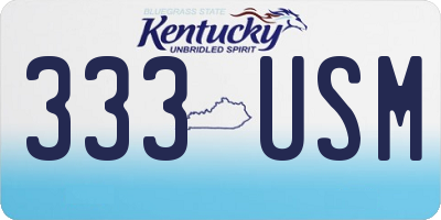 KY license plate 333USM