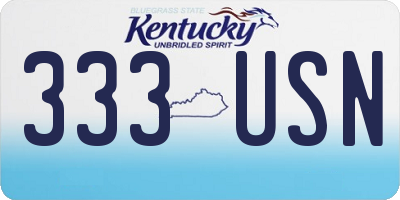 KY license plate 333USN