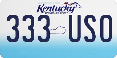 KY license plate 333USO